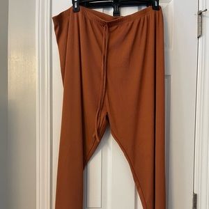 Plus-size 3x pants with elastic waist.